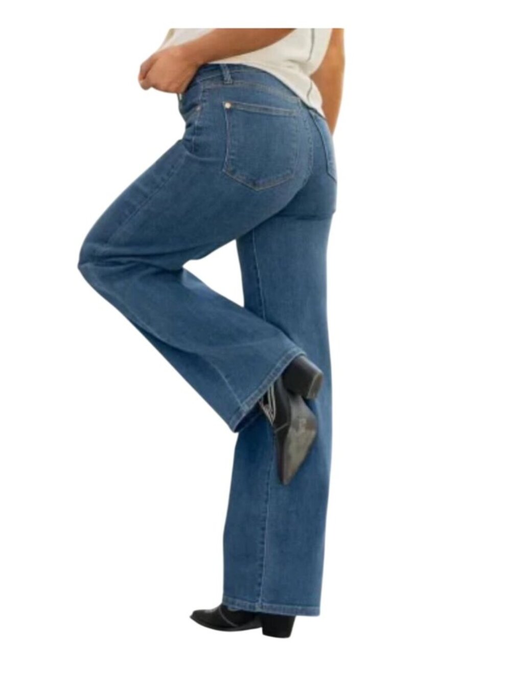 Judy Blue Wide Leg High Rise Jeans Size 9/29 Medium Wash long inseam